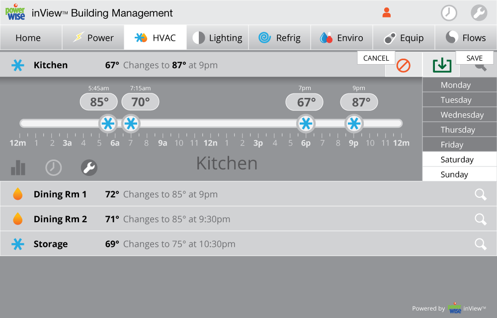 Online thermostat controls